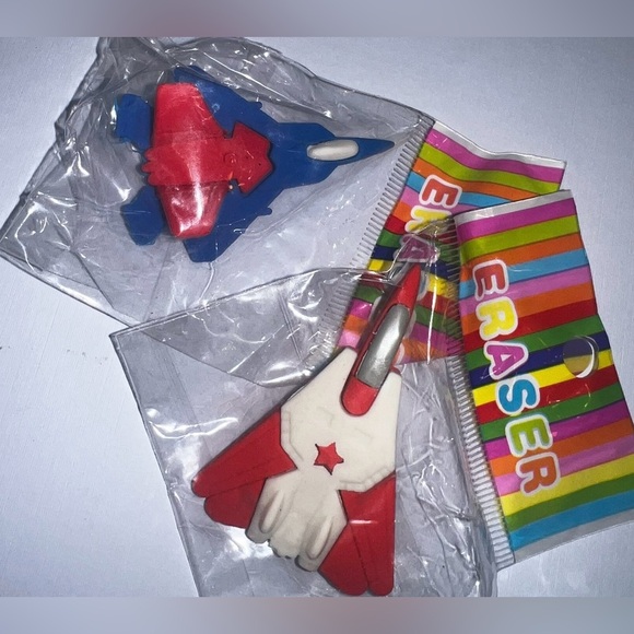 $1 Colorful Jet Fighter Eraser. NEW. 1@Random. $1 WITH ANY $10 ORDER OR MORE - Picture 8 of 9